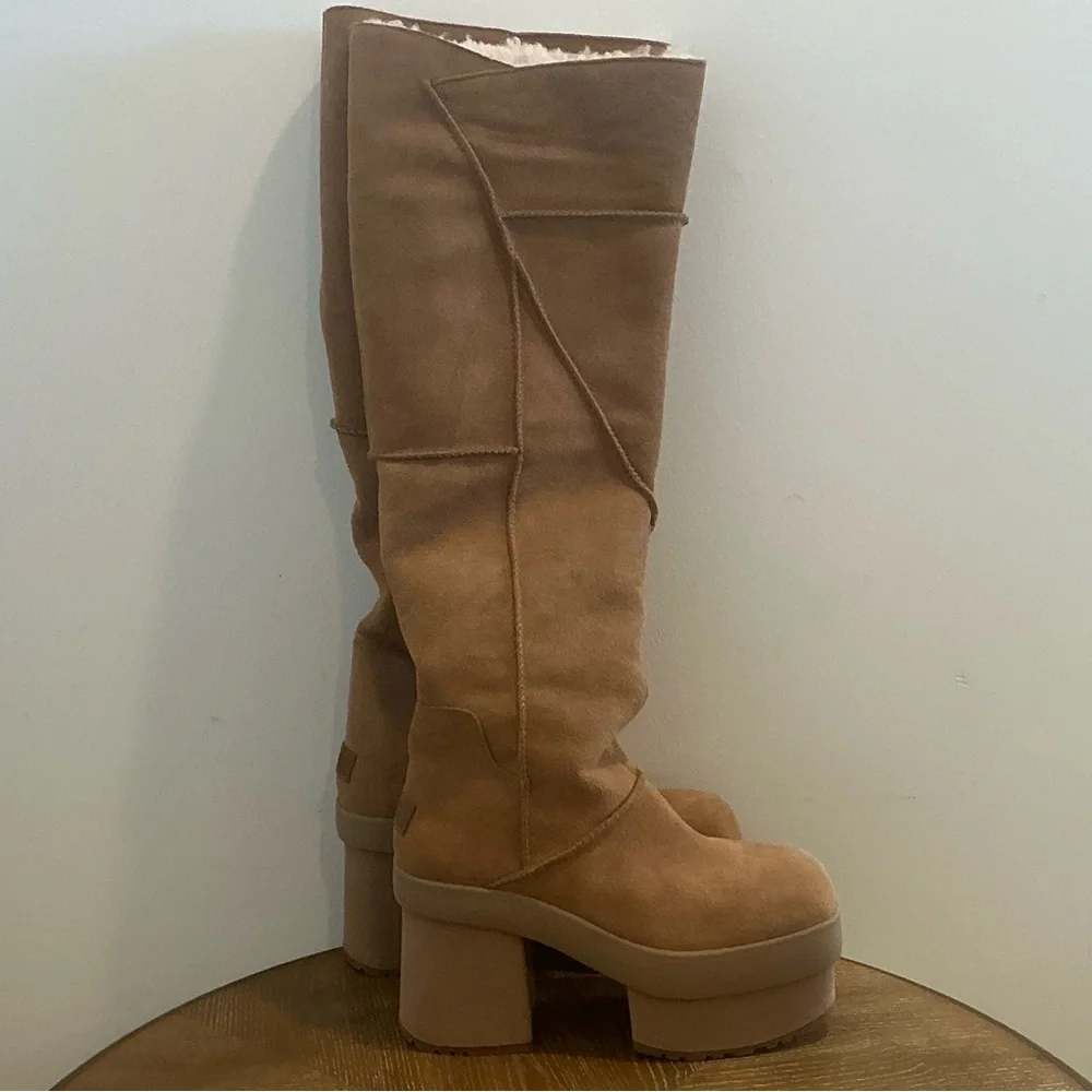 UGG Tan Platform Knee-High Boots - Picture 7 of 7